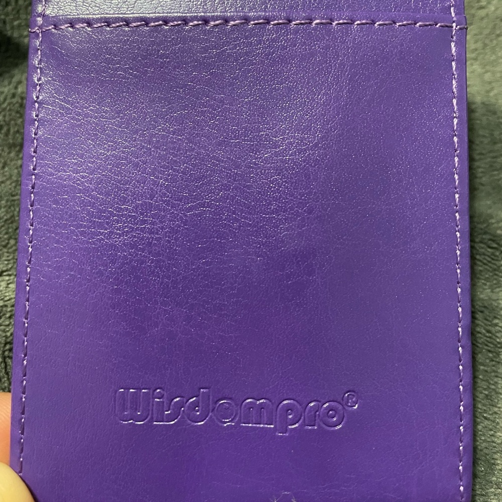 Badge/Credit Card Holder/ 2-Sided Leather with 22 Inch Lanyard